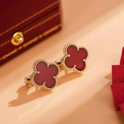 [LUXORA]CLOVER MEDIUM 1 MOTIFS CARNELIAN  EARRINGS