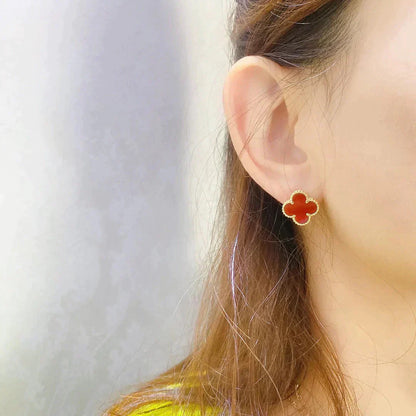 [LUXORA]CLOVER MEDIUM 1 MOTIFS CARNELIAN  EARRINGS