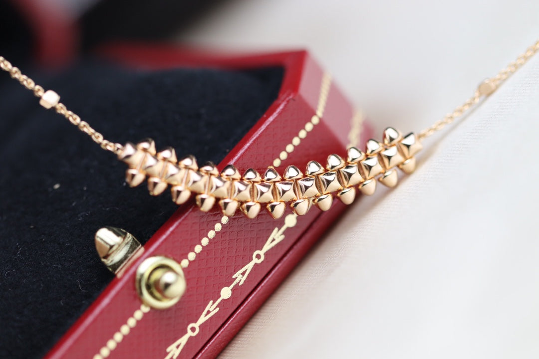 [LUXORA]CLASH PINK GOLD NECKLACE