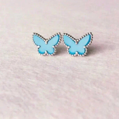 [LUXORA]BUTTERFLY TURQUOISE EARRINGS SILVER
