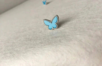 [LUXORA]BUTTERFLY TURQUOISE EARRINGS SILVER