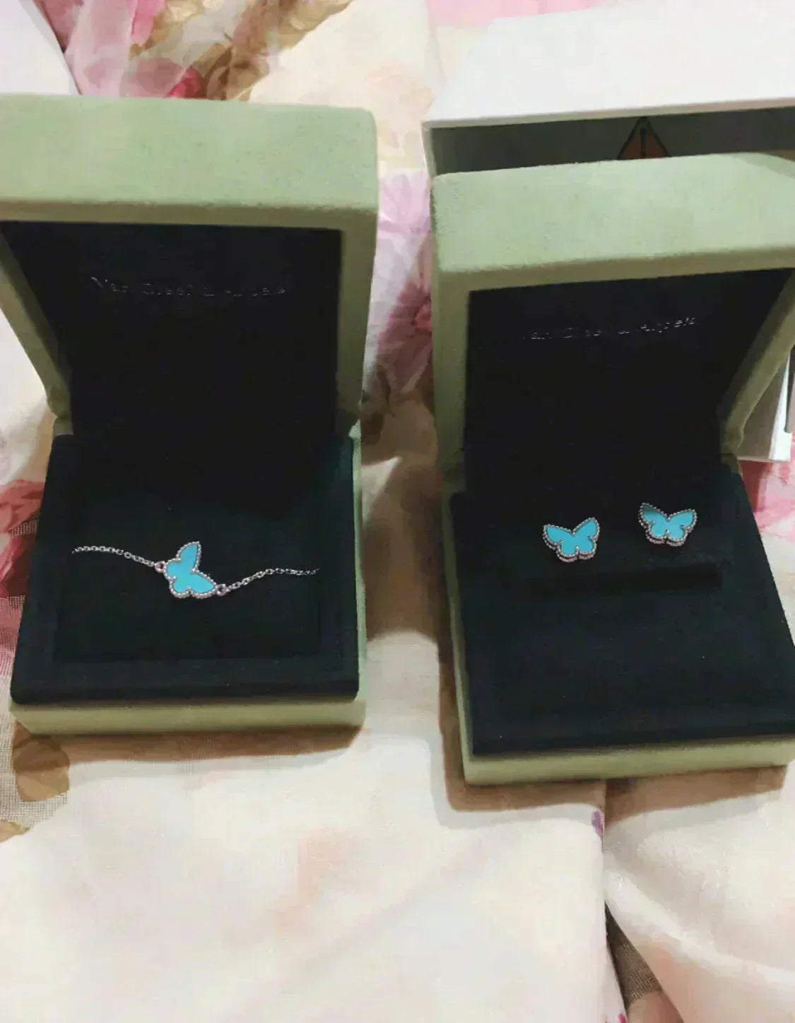 [LUXORA]BUTTERFLY TURQUOISE EARRINGS SILVER