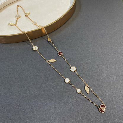 [LUXORA]LUCKY SPRING 15 MOTIFS GOLD NECKLACE