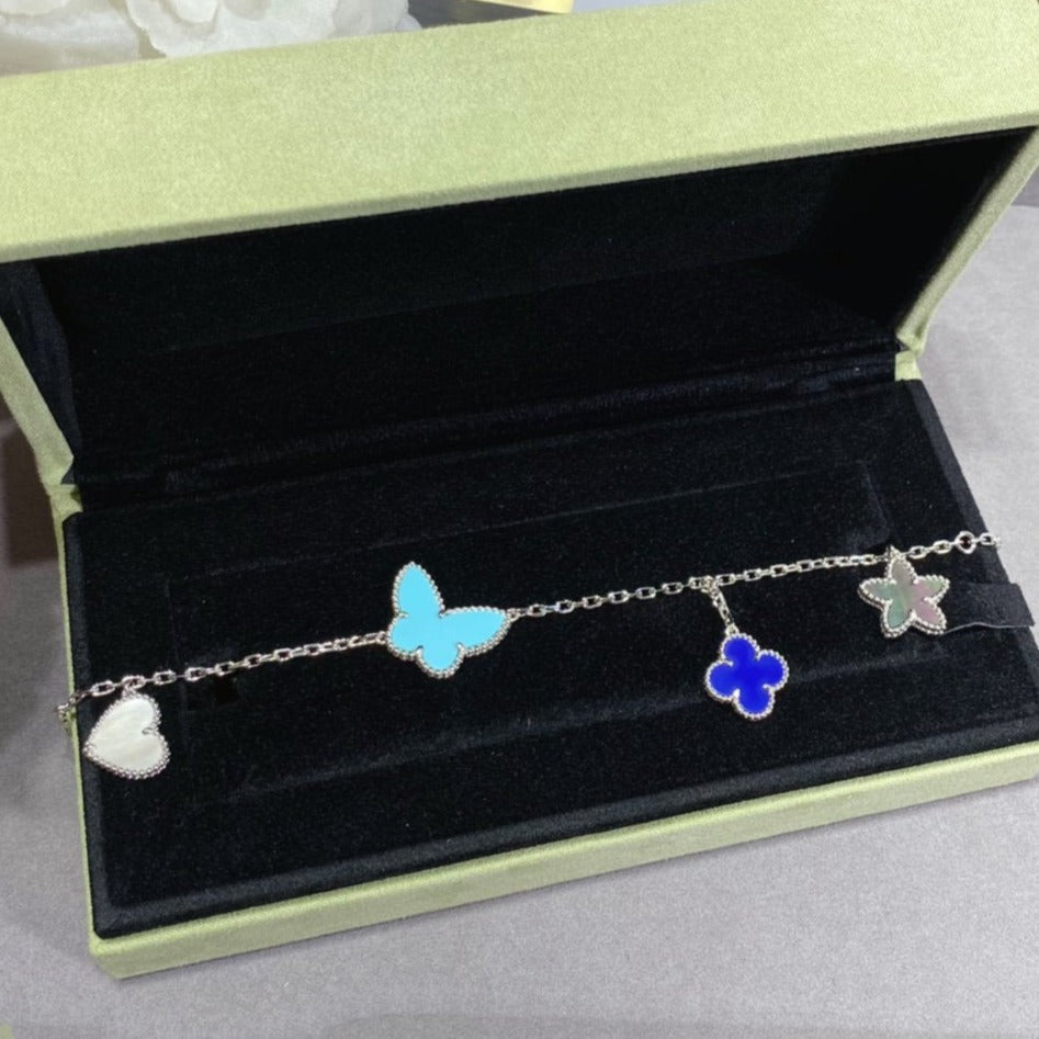 [LUXORA]LUCKY SPRING SILVER BRACELET 4 MOTIF