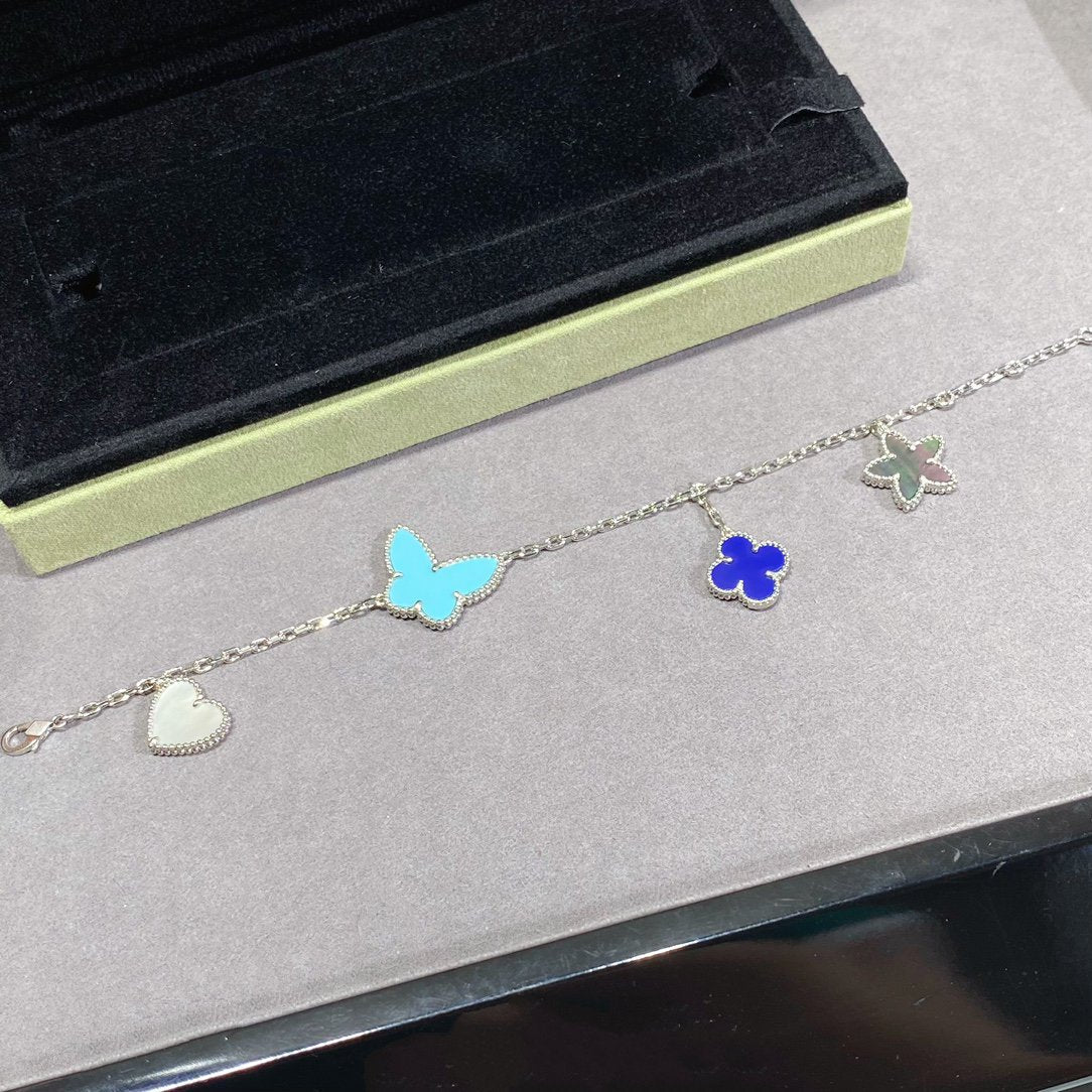 [LUXORA]LUCKY SPRING SILVER BRACELET 4 MOTIF