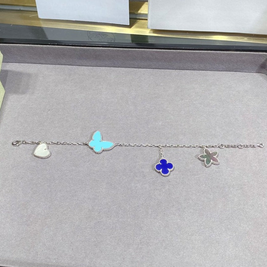 [LUXORA]LUCKY SPRING SILVER BRACELET 4 MOTIF