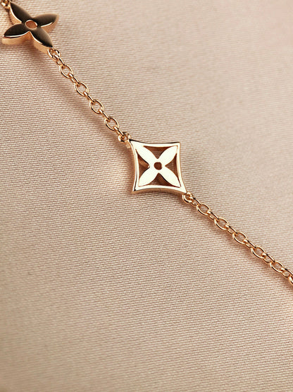 [LUXORA]STAR AND SUN 7 MOTIFS GOLD BRACELET