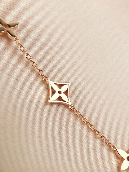 [LUXORA]STAR AND SUN 7 MOTIFS GOLD BRACELET