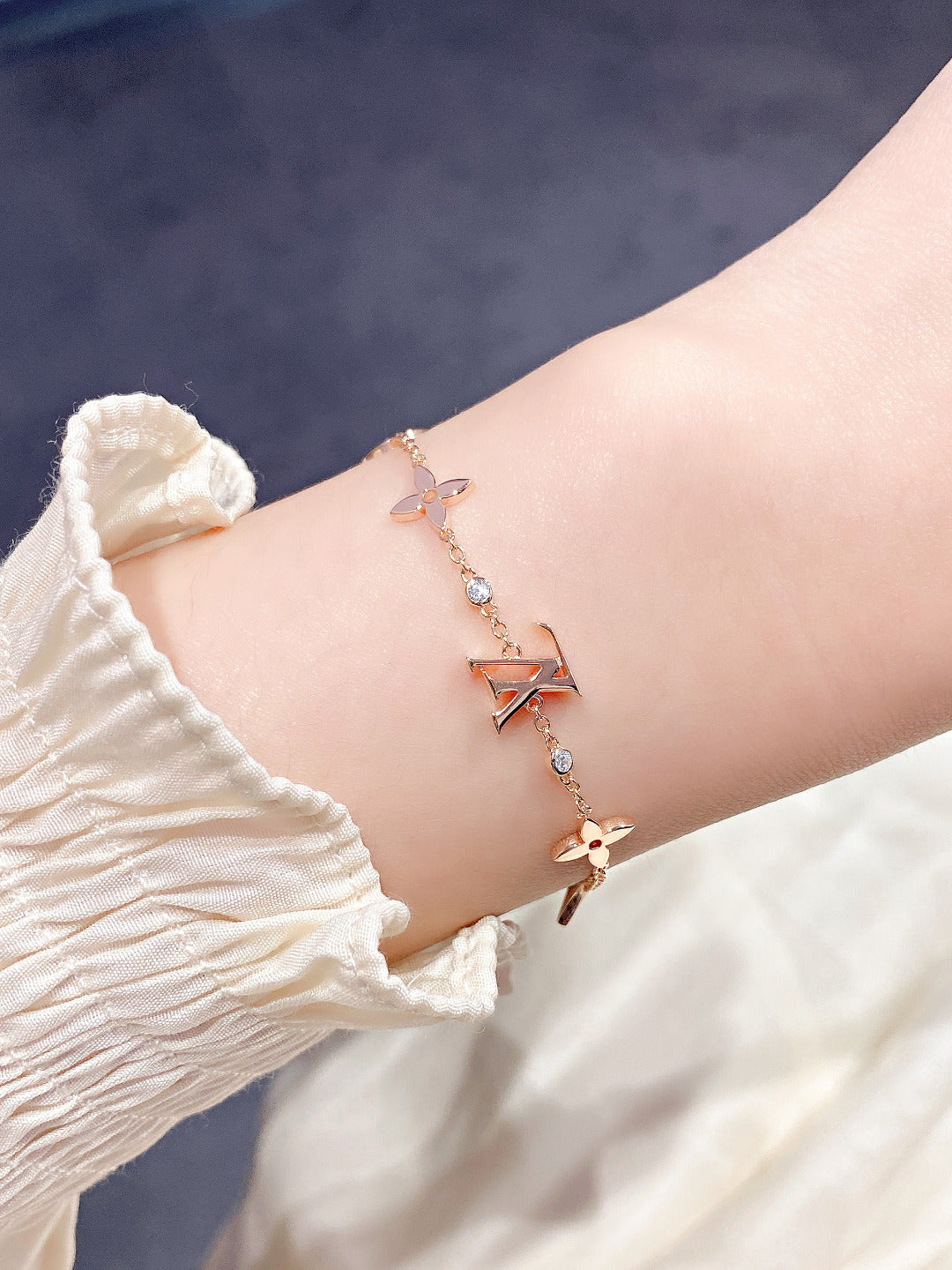 [LUXORA]STAR AND SUN 7 MOTIFS GOLD BRACELET