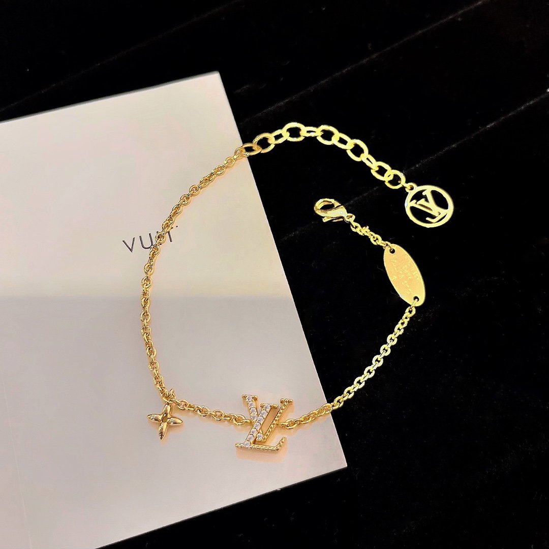 [LUXORA]LOGO STAR MOTIF GOLD BRACELET