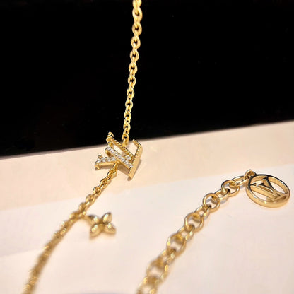 [LUXORA]LOGO STAR MOTIF GOLD BRACELET