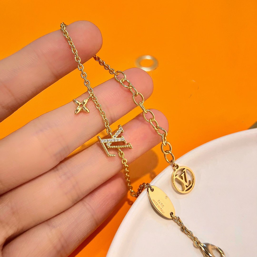 [LUXORA]LOGO STAR MOTIF GOLD BRACELET