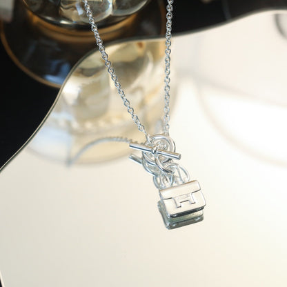 [LUXORA]POP H PEDANT SILVER NECKLACE