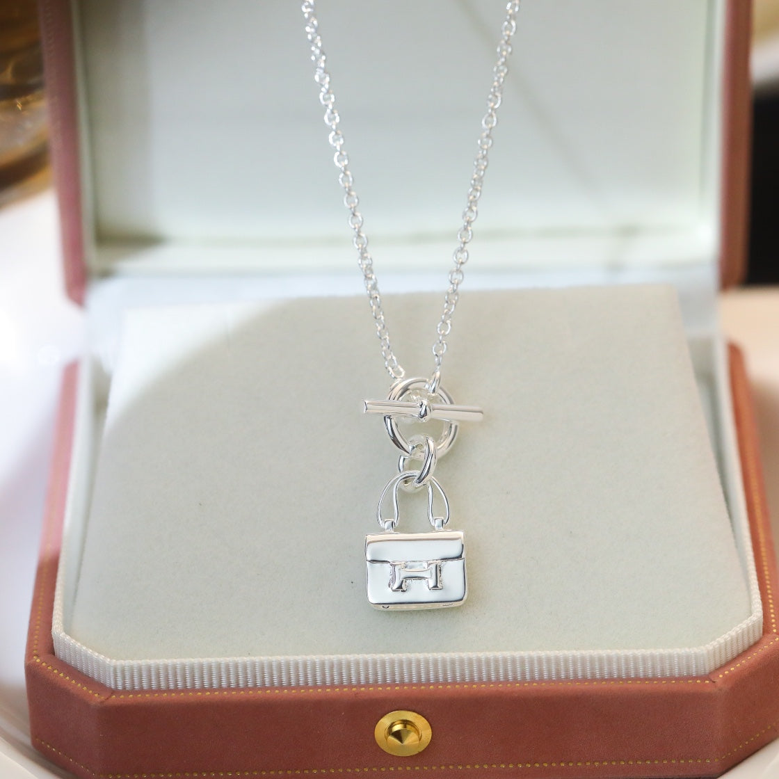 [LUXORA]POP H PEDANT SILVER NECKLACE