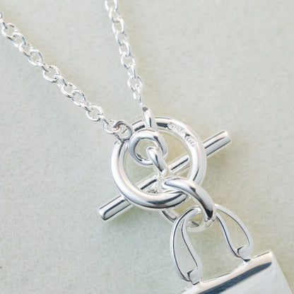 [LUXORA]POP H PEDANT SILVER NECKLACE