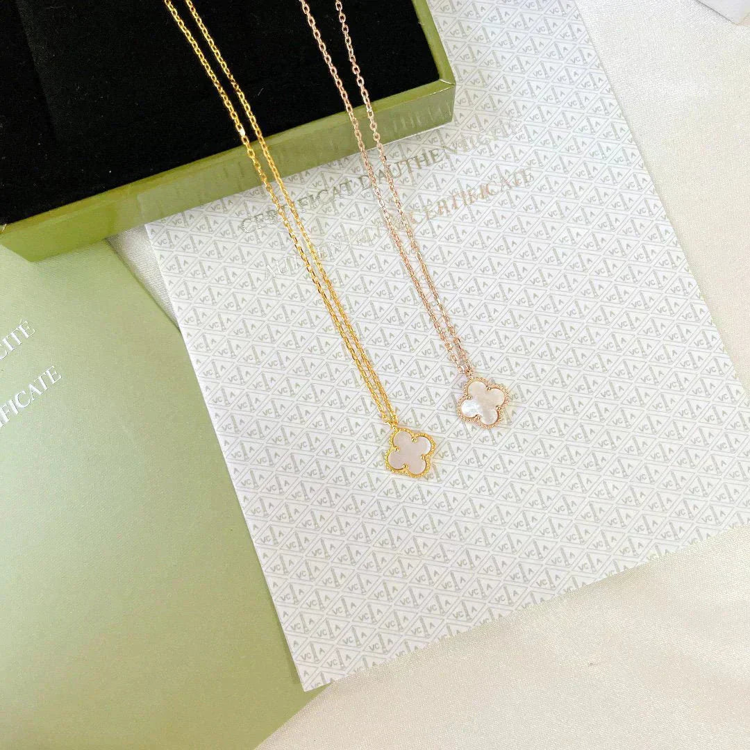 [LUXORA]CLOVER MINI 9.5MM WHITE MOTHER-OF-PEARL NECKLACE