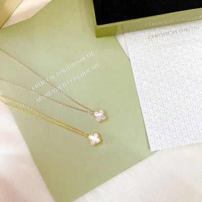[LUXORA]CLOVER MINI 9.5MM WHITE MOTHER-OF-PEARL NECKLACE