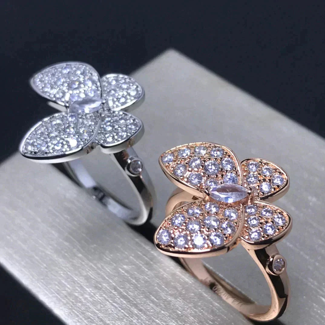 [LUXORA]BUTTERFLY PINK GOLD DIAMOND RING