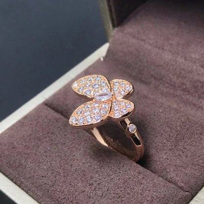 [LUXORA]BUTTERFLY PINK GOLD DIAMOND RING