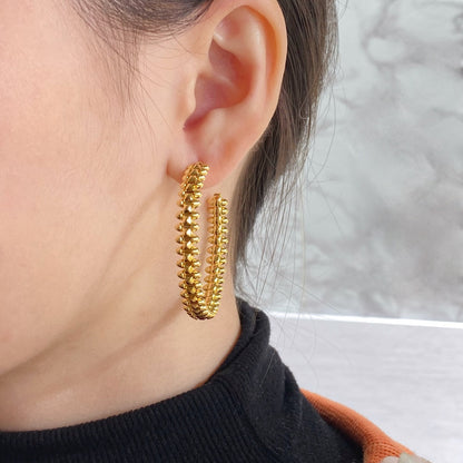 [LUXORA]CLASH LARGE HOOP EARRINGS