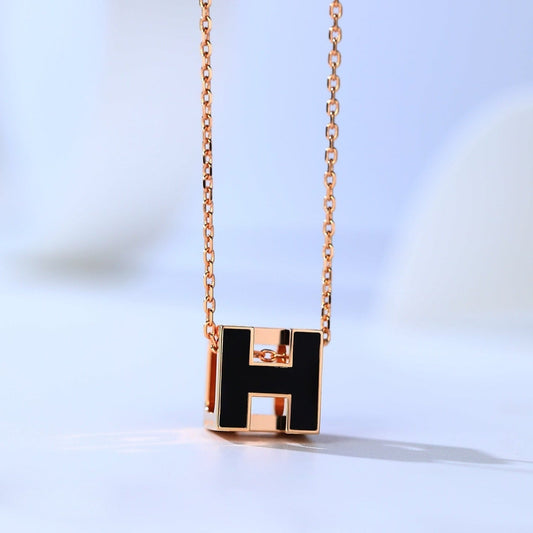 [LUXORA]H CAGE PINK GOLD NECKLACE