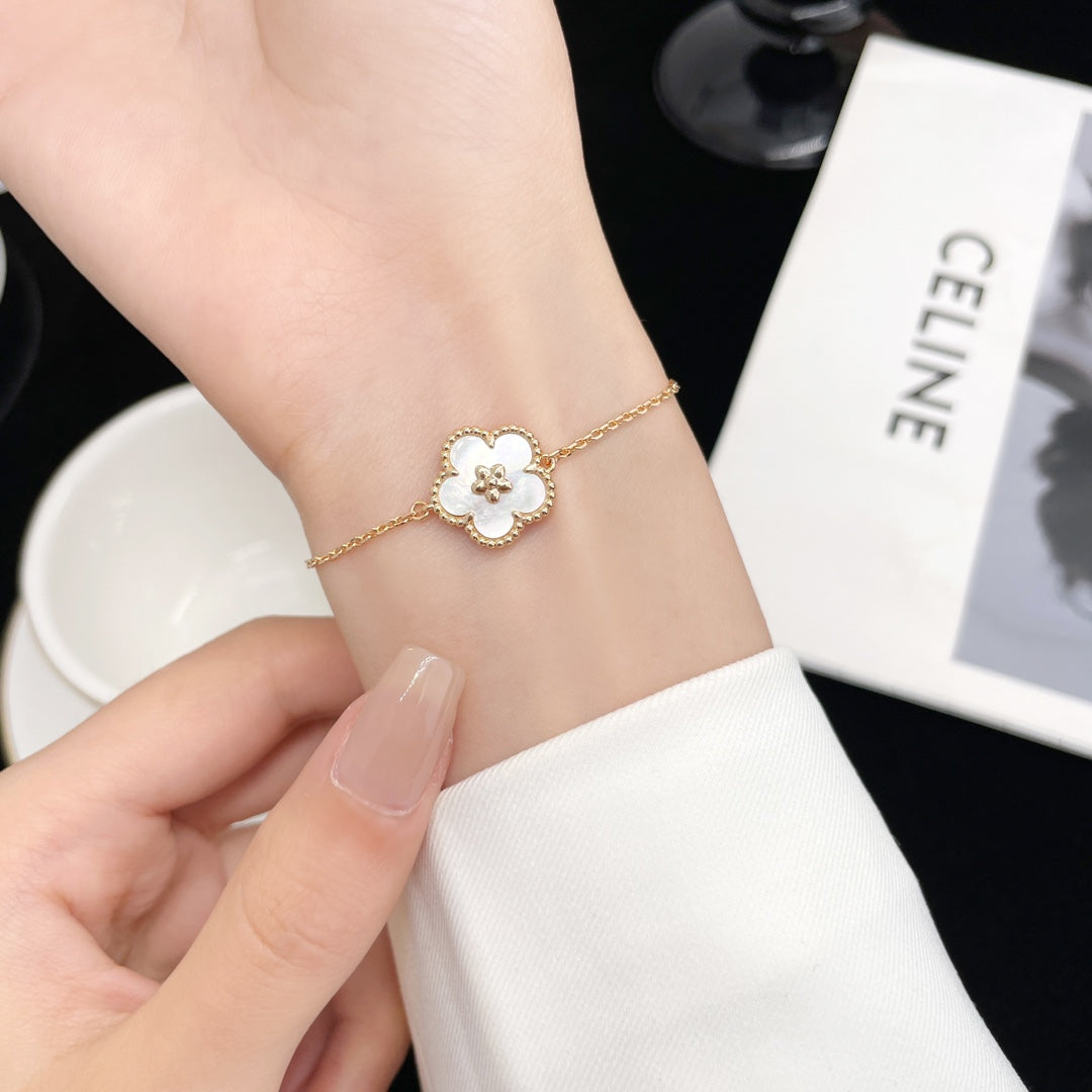 [LUXORA]LUCKY SPRING ROSE GOLD MOP BRACELET