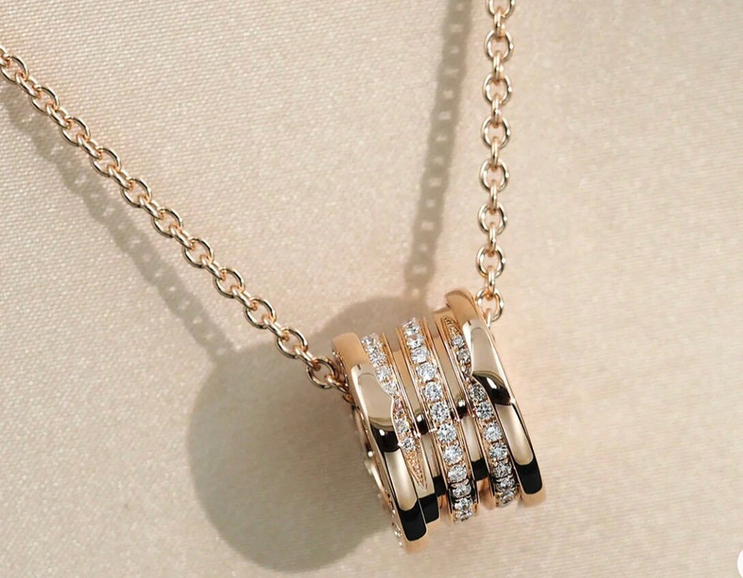 [LUXORA]ZERO 1 PINK GOLD DIAMOND NECKLACE