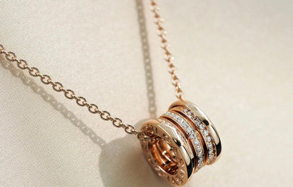 [LUXORA]ZERO 1 PINK GOLD DIAMOND NECKLACE