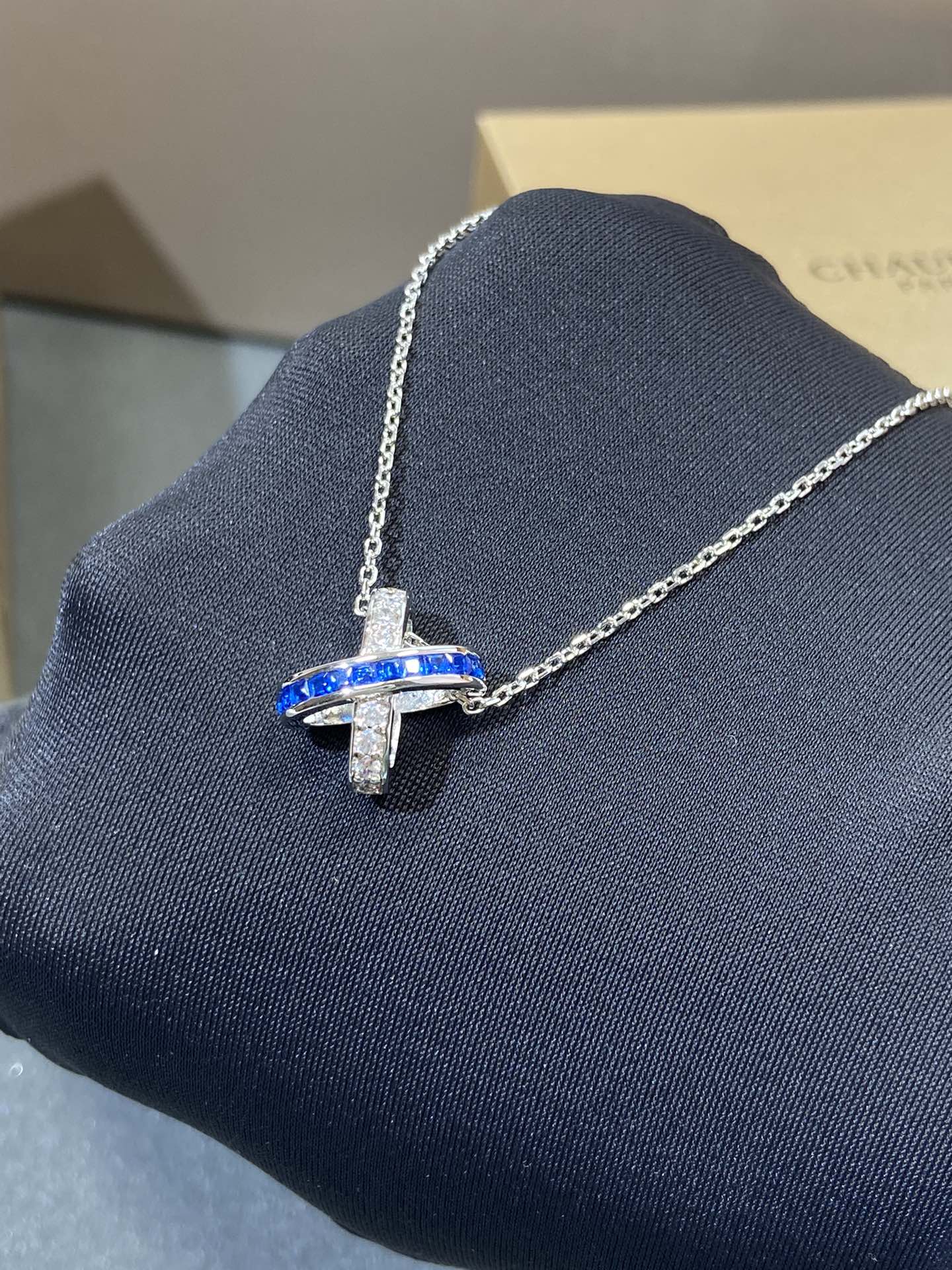 [LUXORA]LIENS DIAMOND SILVER NECKLACE