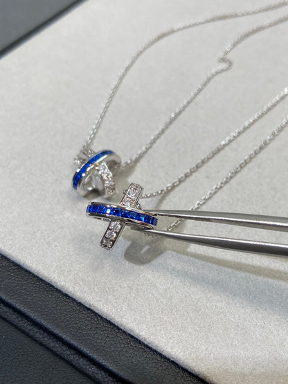 [LUXORA]LIENS DIAMOND SILVER NECKLACE