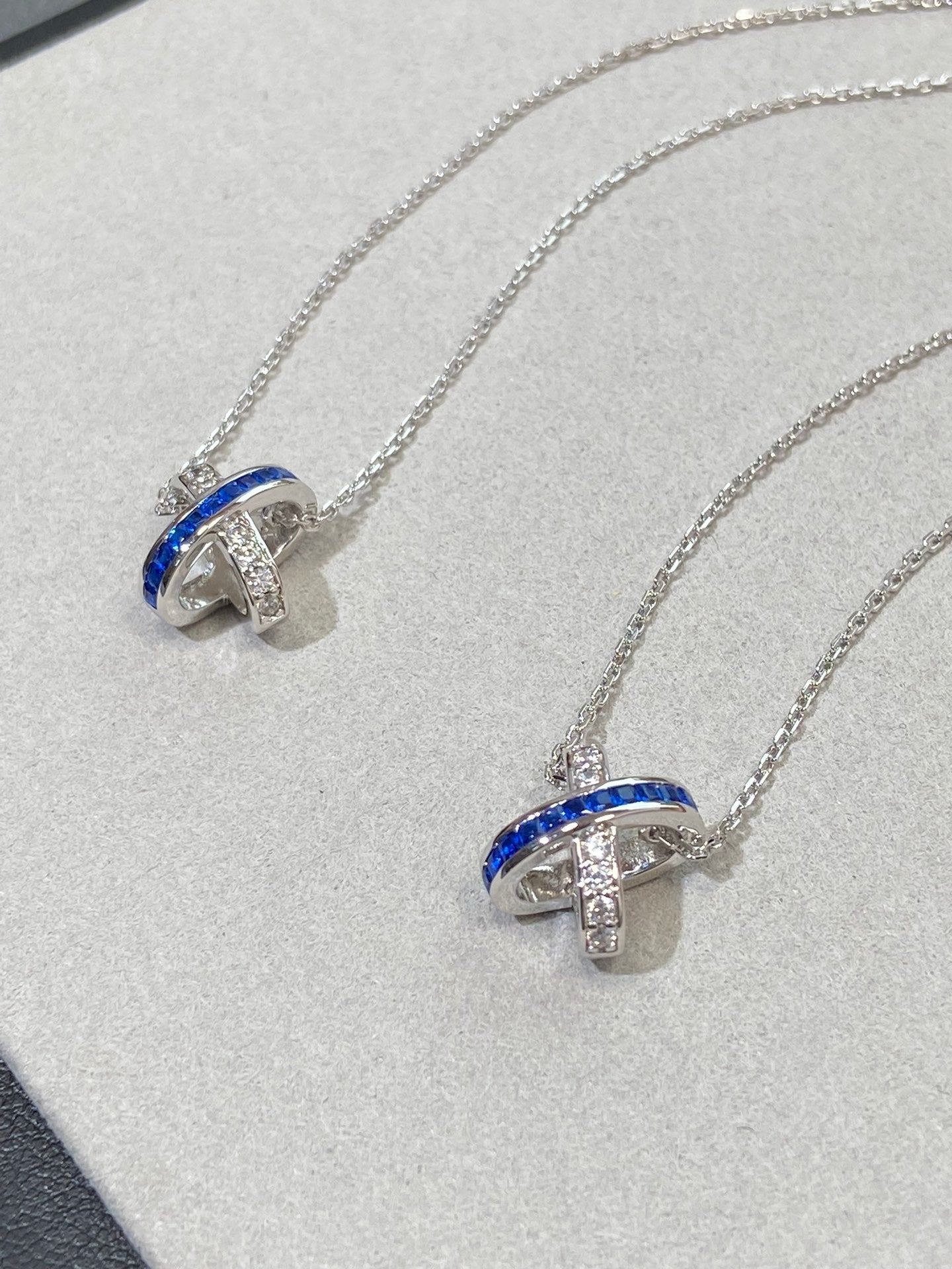[LUXORA]LIENS DIAMOND SILVER NECKLACE
