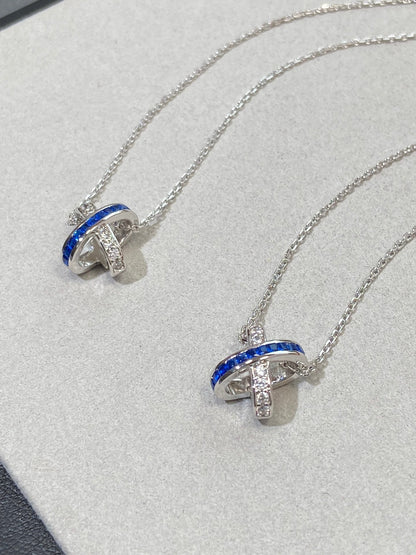 [LUXORA]LIENS DIAMOND SILVER NECKLACE
