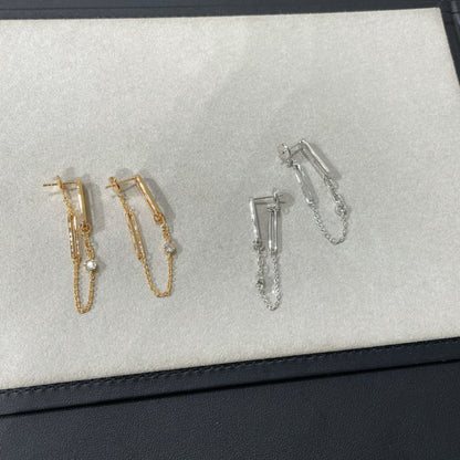 [LUXORA]CHAINE CHAOS DIAMOND DROP EARRINGS