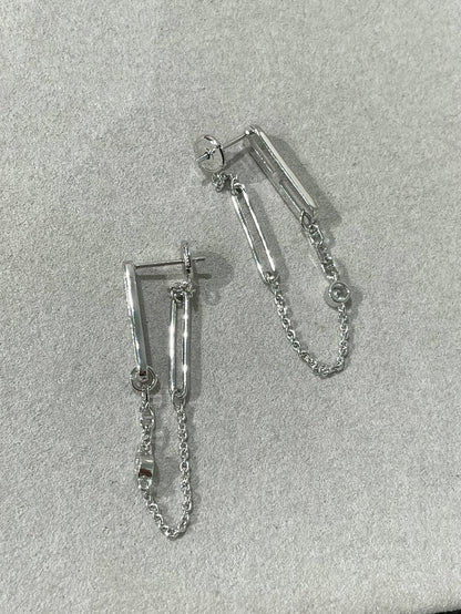 [LUXORA]CHAINE CHAOS DIAMOND DROP EARRINGS