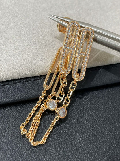 [LUXORA]CHAINE CHAOS DIAMOND DROP EARRINGS