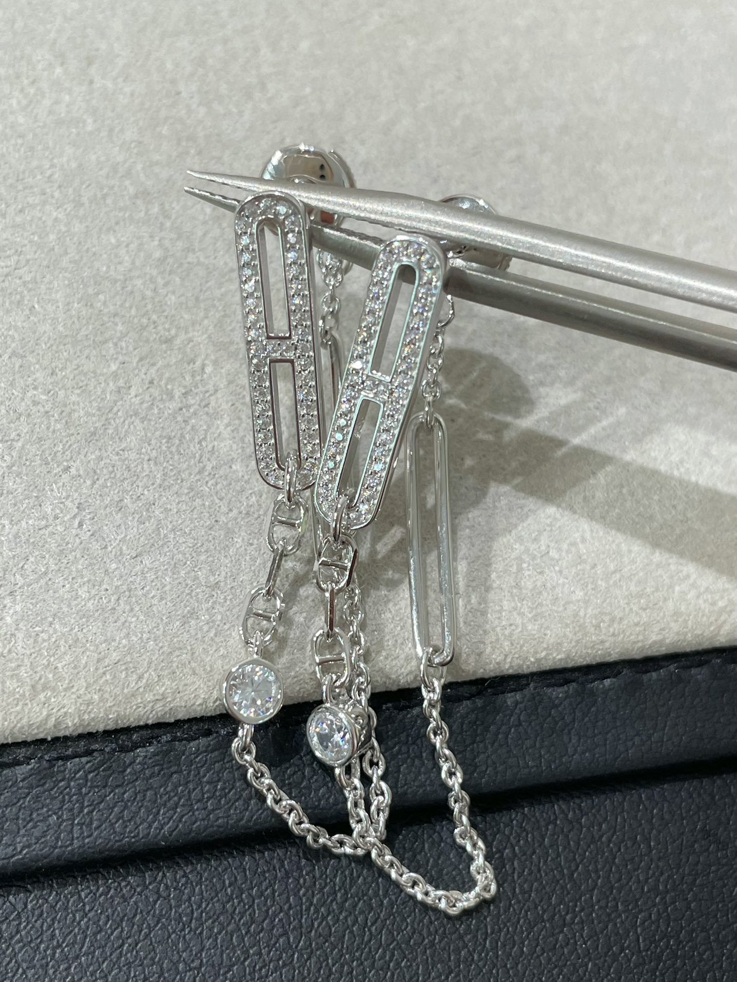 [LUXORA]CHAINE CHAOS DIAMOND DROP EARRINGS