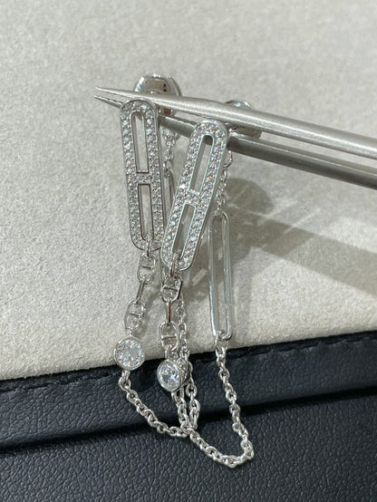[LUXORA]CHAINE CHAOS DIAMOND DROP EARRINGS
