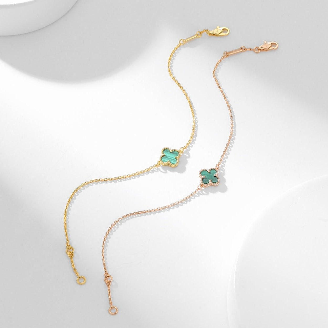 [LUXORA]CLOVER BRACELET MALACHITE 1 MOTIF