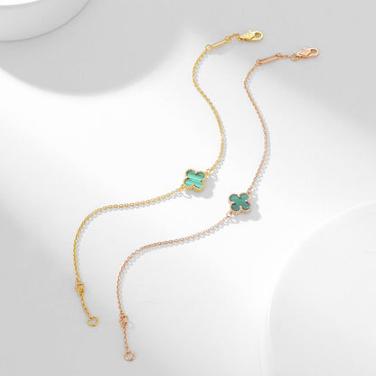 [LUXORA]CLOVER BRACELET MALACHITE 1 MOTIF