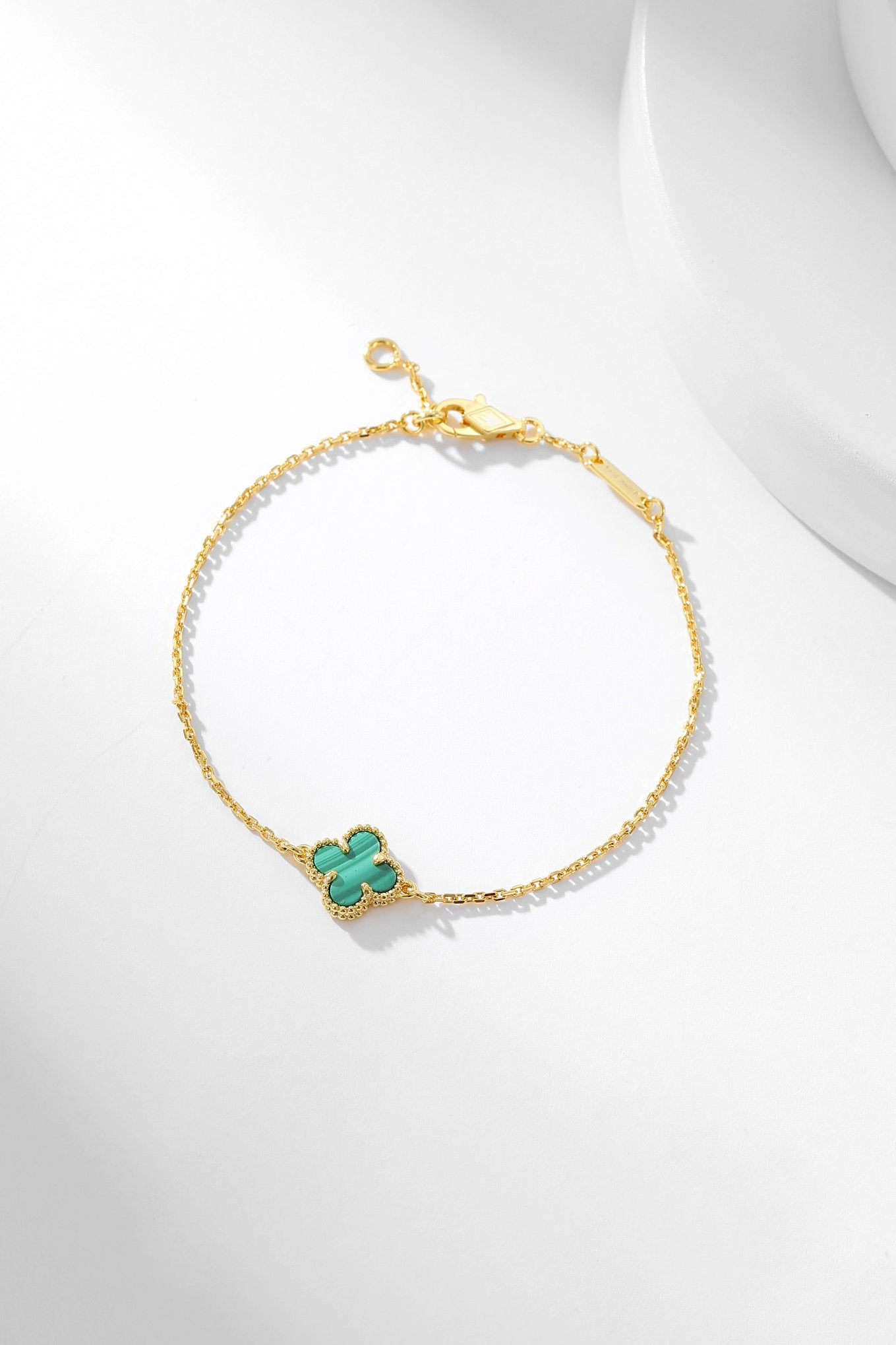 [LUXORA]CLOVER BRACELET MALACHITE 1 MOTIF