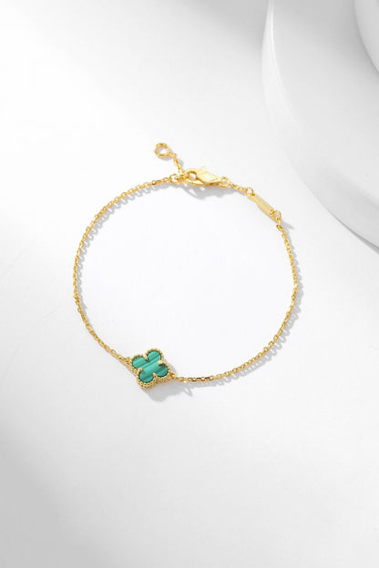 [LUXORA]CLOVER BRACELET MALACHITE 1 MOTIF