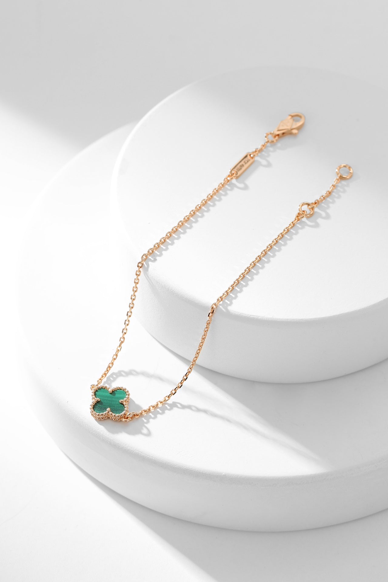 [LUXORA]CLOVER BRACELET MALACHITE 1 MOTIF