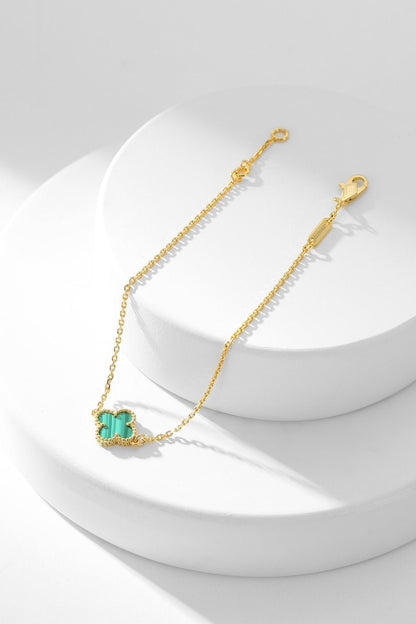 [LUXORA]CLOVER BRACELET MALACHITE 1 MOTIF