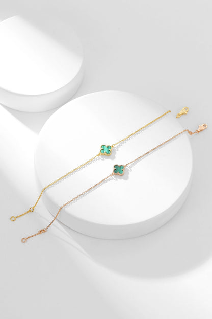 [LUXORA]CLOVER BRACELET MALACHITE 1 MOTIF