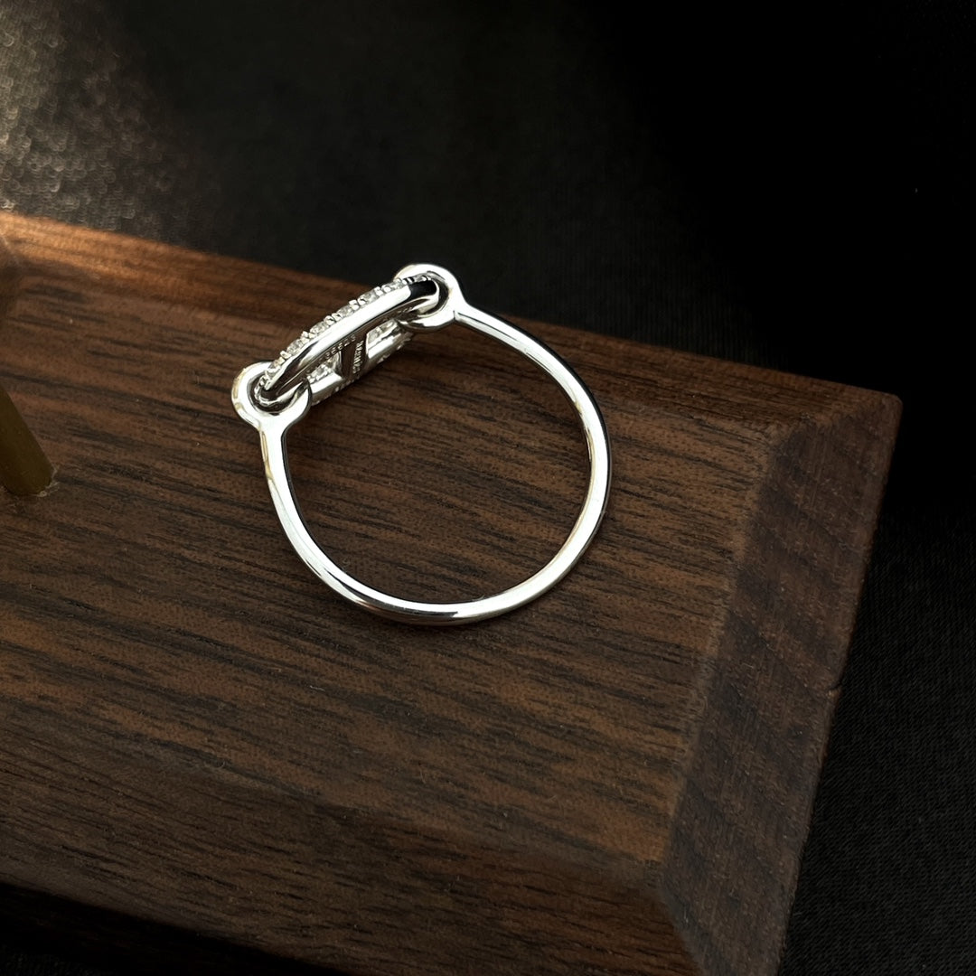 [LUXORA]RONDE SMALL SILVER DIAMOND RING
