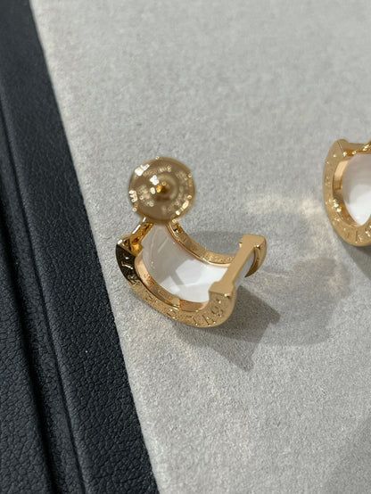 [LUXORA]ZERO 1 PINK GOLD CERAMIC EARRINGS