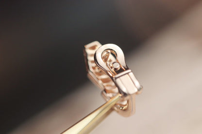 [LUXORA]SERPENT PINK GOLD DIAMOND EARRINGS