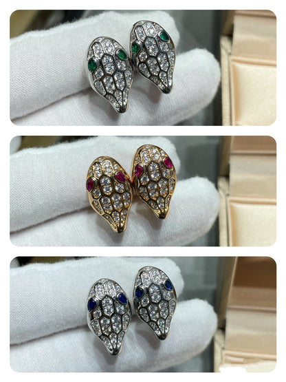 [LUXORA]SERPENT DIAMOND STUD EARRINGS