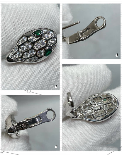 [LUXORA]SERPENT DIAMOND STUD EARRINGS