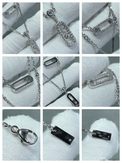 [LUXORA]MOVE 2 ROW DIAMOND NECKLACE